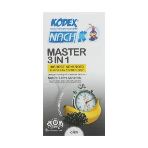 کاندوم تاخیری کدکس سه کاره مدل مستر Master 3 In 1 بسته 12 عددی