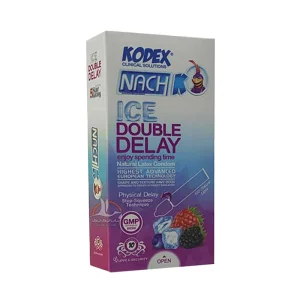 کاندوم کدکس مدل آیس دابل دیلی ice double delay بسته 10 عددی