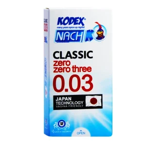 کاندوم ناچ کدکس مدل  زیرو تری  Classic 0.03 بسته 12 عددی
